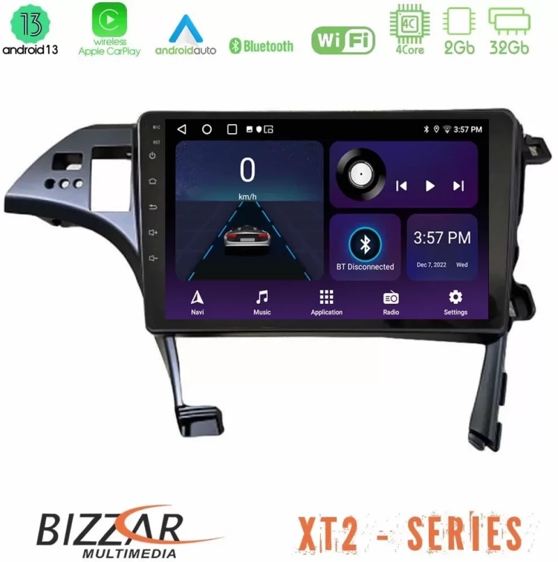 Bizzar XT2 Series 4Core Android13 2+32GB Toyota Prius 2010-2015 Navigation Multimedia Tablet 10" U-XT2-TY1082