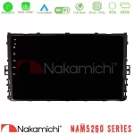 Nakamichi NAM5260 Series 4Core Android12 4+64GB VW MQB 2017- Navigation Multimedia Tablet 9" Με Carplay & Android Auto U-N44-VW0333
