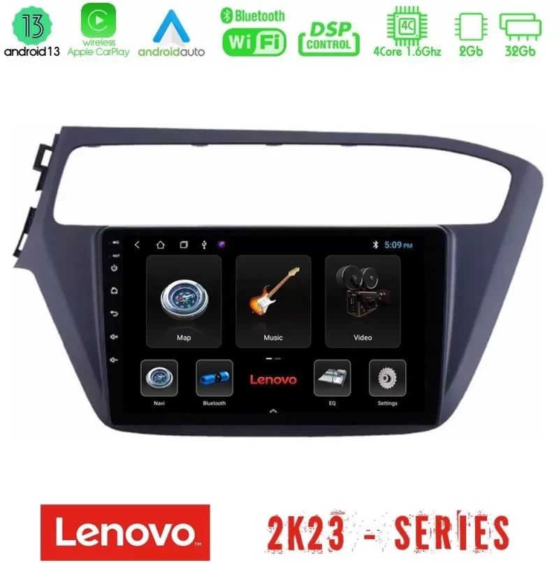 Lenovo Car Pad Hyundai i20 2018-2020 4Core Android 13 2+32GB Navigation Multimedia Tablet 9" U-LEN-HY1961