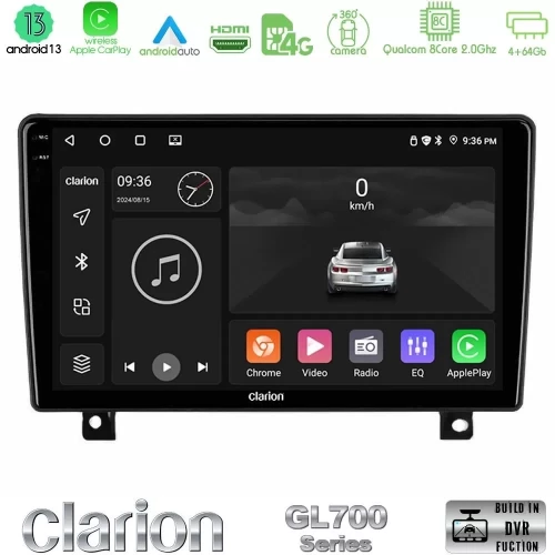 Clarion GL700 Series 8Core Android13 4+64GB Opel Astra H Navigation Multimedia Tablet 9" (dashboard version) Με Carplay & Androi U-GL7-OP1397