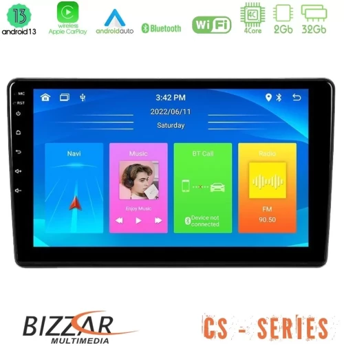 Bizzar CS Series 4Core Android13 2+32GB Peugeot Partner / Citroën Berlingo 2008-2018 Navigation Multimedia Tablet 9" U-CS-CT1026