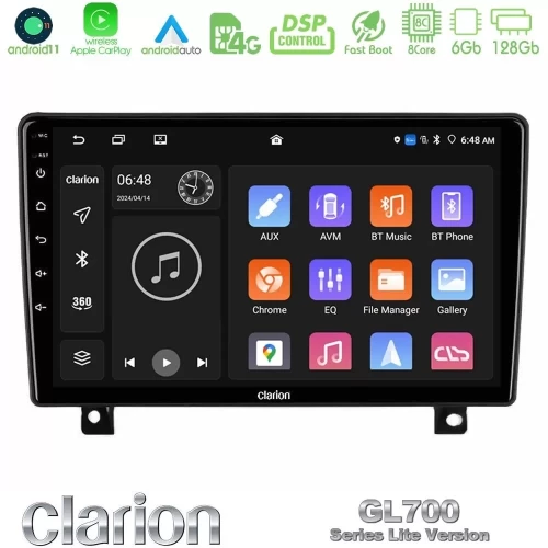 Clarion GL700 Lite Series 8Core Android11 6+128GB Opel Astra H Navigation Multimedia Tablet 9" (dashboard version) Με Carplay &  U-G76L-OP1397