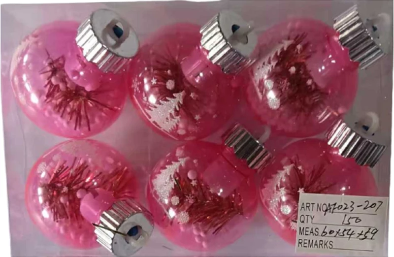 Σετ Χριστουγεννιάτικες μπάλες - 6cm - 6pcs - 232075 232075