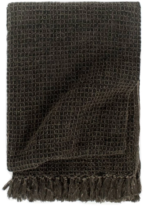 Ριχτάρι Ανθρακί / Καφέ 160 x 210 εκ. Βαμβακερό Ανθρακί 133750