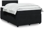 Κρεβάτι Boxspring με Στρώμα Μαύρο 120x190 εκ. Βελούδινο Μαύρο 3287688