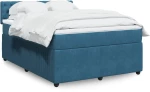 Κρεβάτι Boxspring με Στρώμα Μπλε 160x200 εκ. Βελούδινο Μπλε 3290092