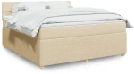 Κρεβάτι Boxspring με Στρώμα Κρεμ 180x200 εκ. Υφασμάτινο Κρεμ 3287540