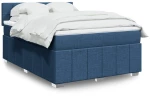 Κρεβάτι Boxspring με Στρώμα Μπλε 160x200 εκ. Υφασμάτινο Μπλε 3287125