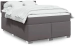 Κρεβάτι Boxspring με Στρώμα Γκρι 140x190εκ. από Συνθετικό Δέρμα Γκρι 3288422