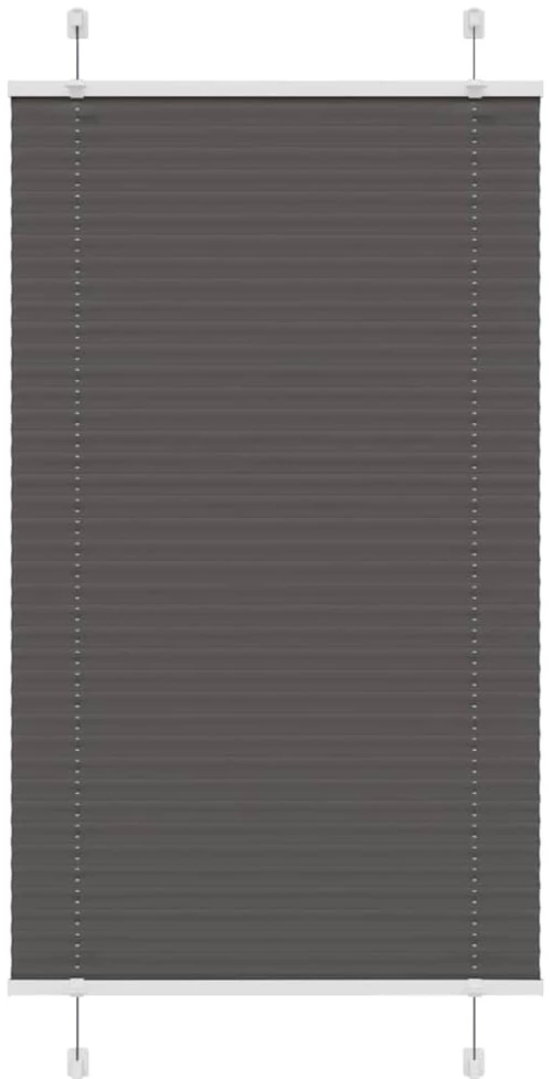 Πλισέ περσίδα Μαύρο 80x100 cm Πλάτος υφάσματος 79,4 cm Μαύρο 4015122