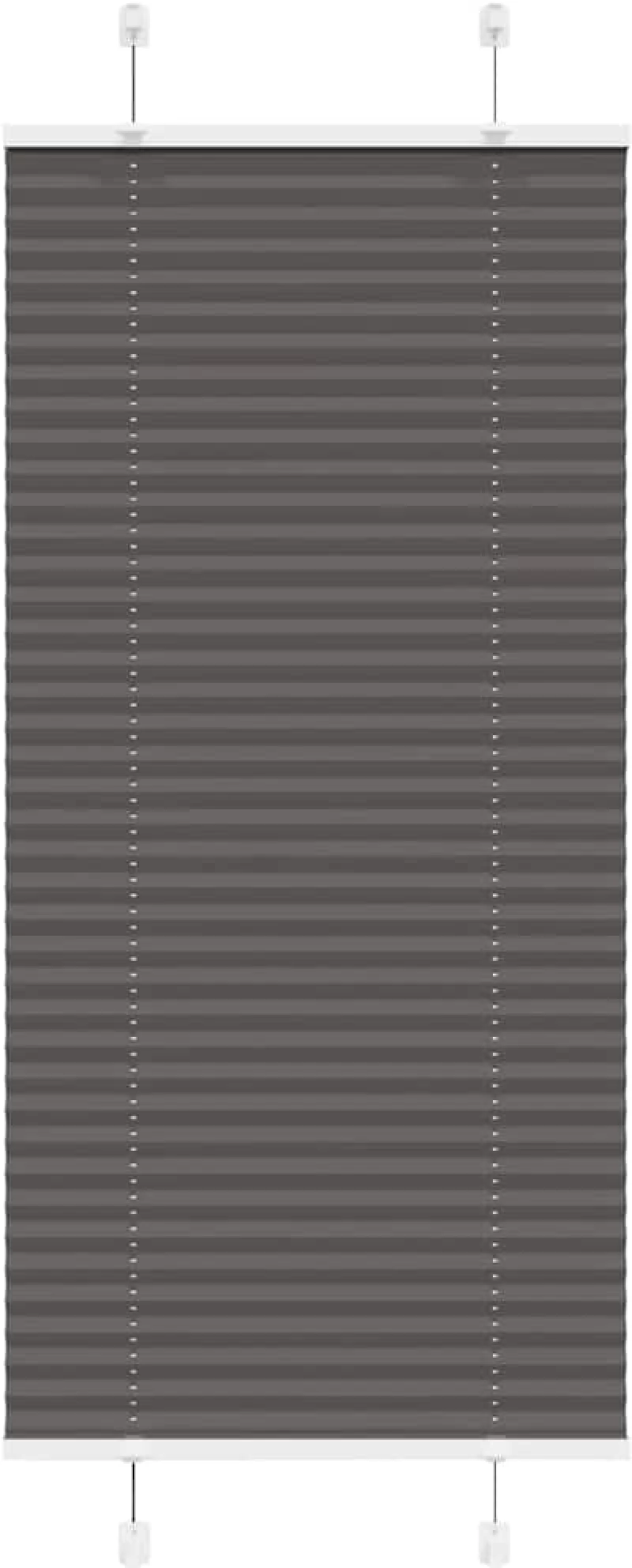 Πλισέ περσίδα Μαύρο 55x100 cm Πλάτος υφάσματος 54,4 cm Μαύρο 4015117