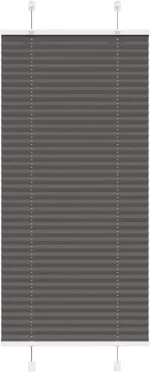 Πλισέ περσίδα Μαύρο 55x100 cm Πλάτος υφάσματος 54,4 cm Μαύρο 4015117