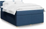 Κρεβάτι Boxspring με Στρώμα Μπλε 140x190 εκ. Υφασμάτινο Μπλε 3289771