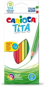 Carioca Tita Erasable Σετ Ξυλομπογιές με Γόμα 12τμχ 42793