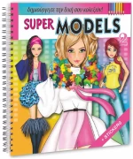 Μπλοκ Ζωγραφικής με Αυτοκόλλητα 22x22 cm Super Models 2