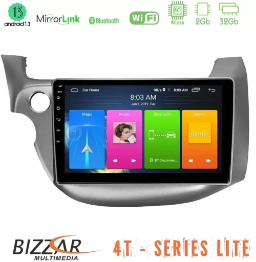 Bizzar 4T Series Honda Jazz 2009-2013 4Core Android13 2+32GB Navigation Multimedia Tablet 10" U-LVB-HD0197