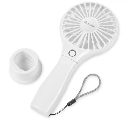 Mini φορητός-σπαστός (folding) ανεμιστήρας με micro USB  θύρα φόρτισης Fontastic FO256950 Λευκός