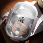 Φαγητοδοχείο με Χώρισμα 900ml Ecolife - Light Pink
