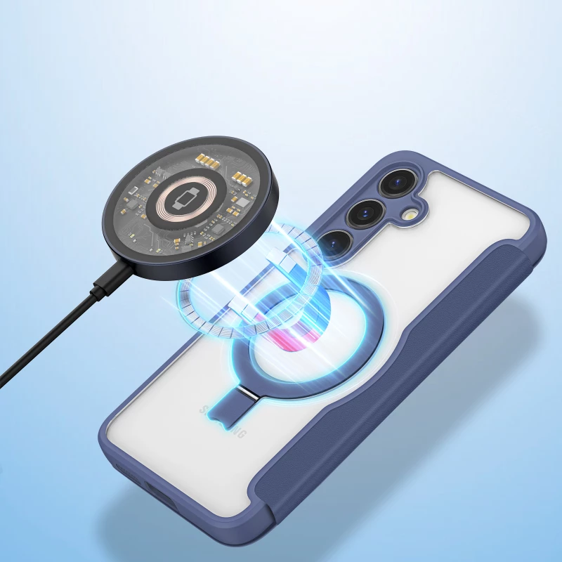 Dux Ducis Skin X Pro case with magnetic ring / stand for Samsung S24 - blue