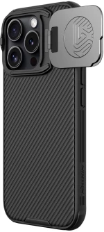 Nillkin CamShield Prop Case for iPhone 16 Pro Max with Camera Cover and Stand - Black