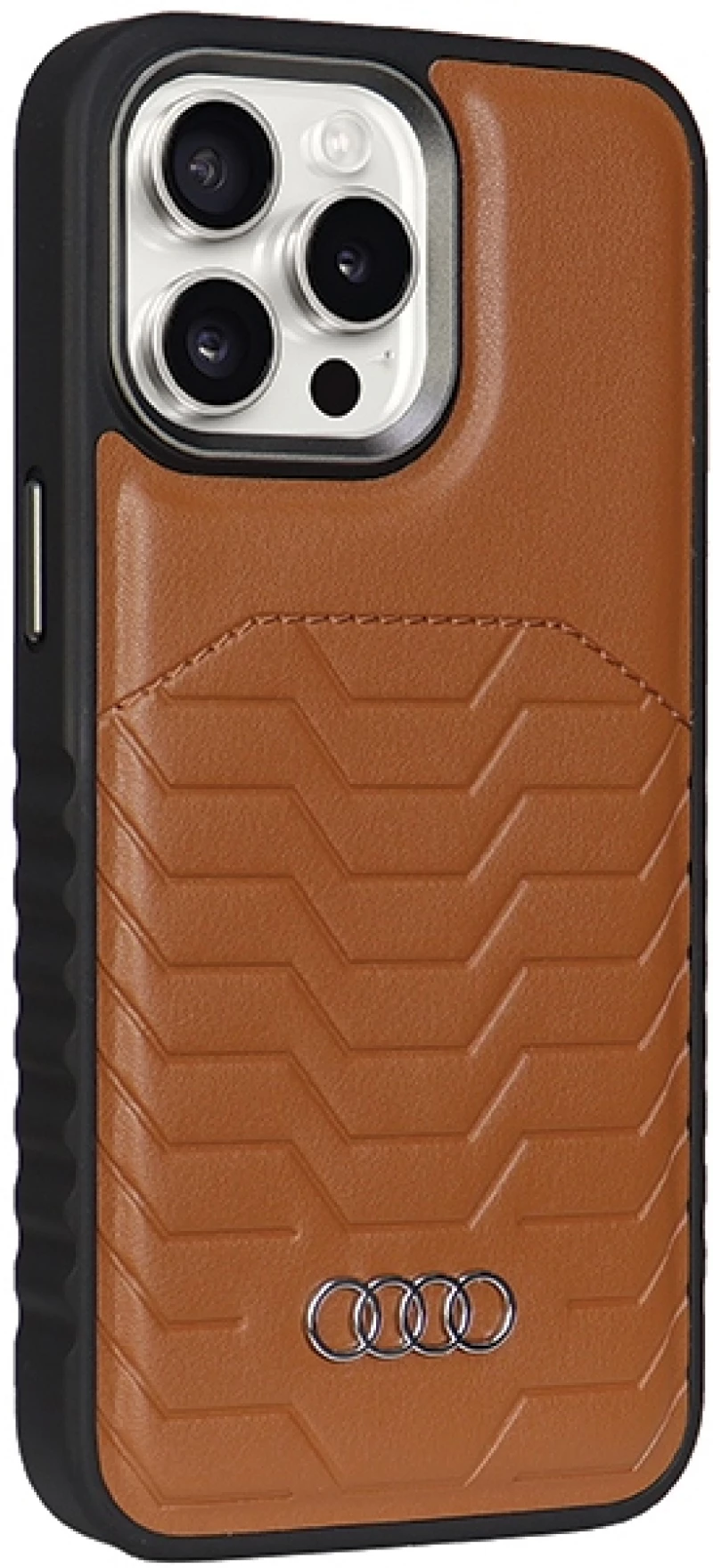 Audi Synthetic Leather case with MagSafe for iPhone 14 Pro Max - brown
