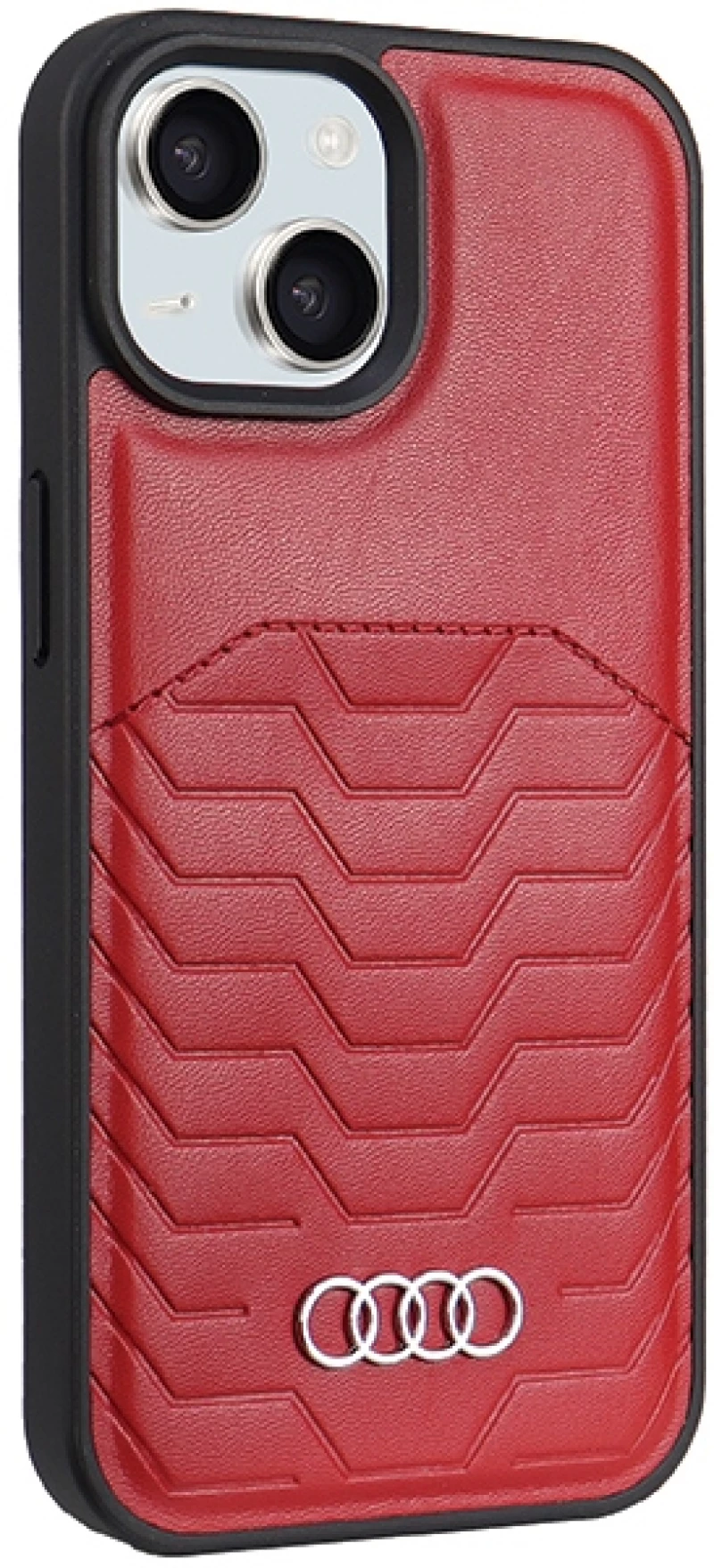 Audi Synthetic Leather case with MagSafe for iPhone 15 / 14 / 13 - red