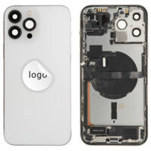 For iPhone/iPad (AP13PM0024SPSP-B) Rear Cover (Pulled B) incl. small parts - Silver, For iPhone 13 Pro Max