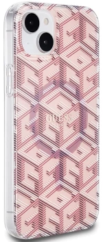 Guess IML GCube MagSafe case for iPhone 15 / 14 / 13 - pink