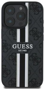 Guess 4G Printed Stripes MagSafe case for iPhone 16 Pro Max - black
