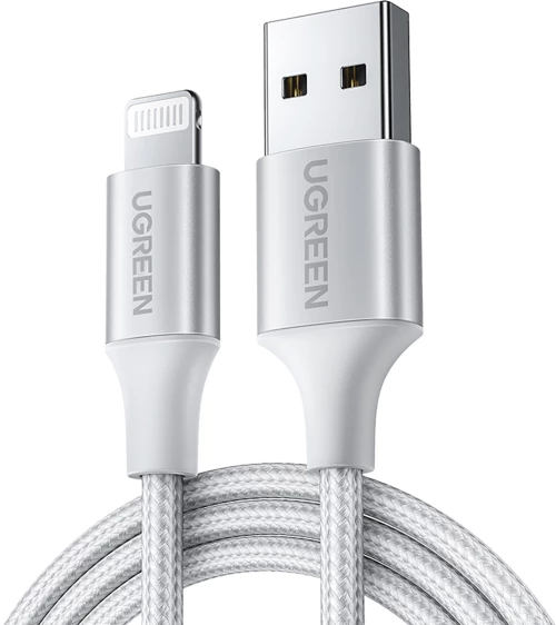 Ugreen US199 60162 USB-A / Lightning MFi Cable 1.5m - Silver