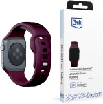 3mk Silicone Watch Strap for Apple Watch 42 / 44 / 45 / 49 mm - Burgundy