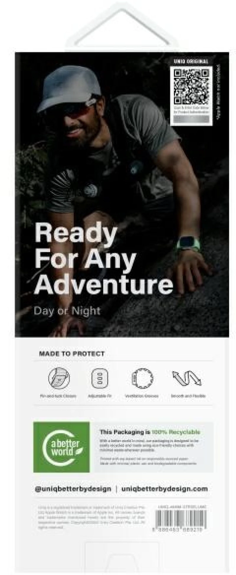 Uniq Stride SE Apple Watch strap 49/46/45/44mm FKM Rubber Strap lume
