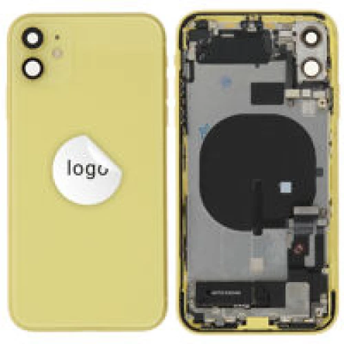 For iPhone/iPad (AP110024YPSP-B) Rear Cover (Pulled B) incl. small parts - Yellow, For iPhone 11