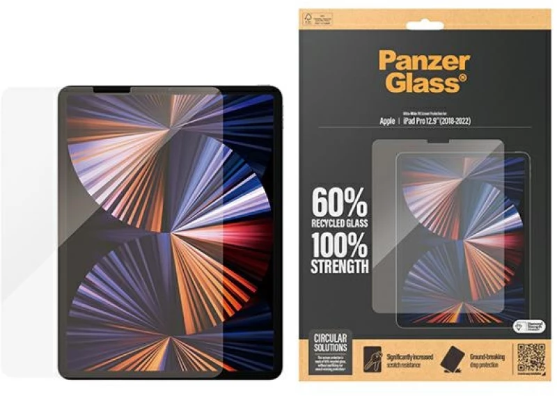 PanzerGlass Ultra-Wide Fit tempered glass for iPad Pro 12.9" 2018-2022