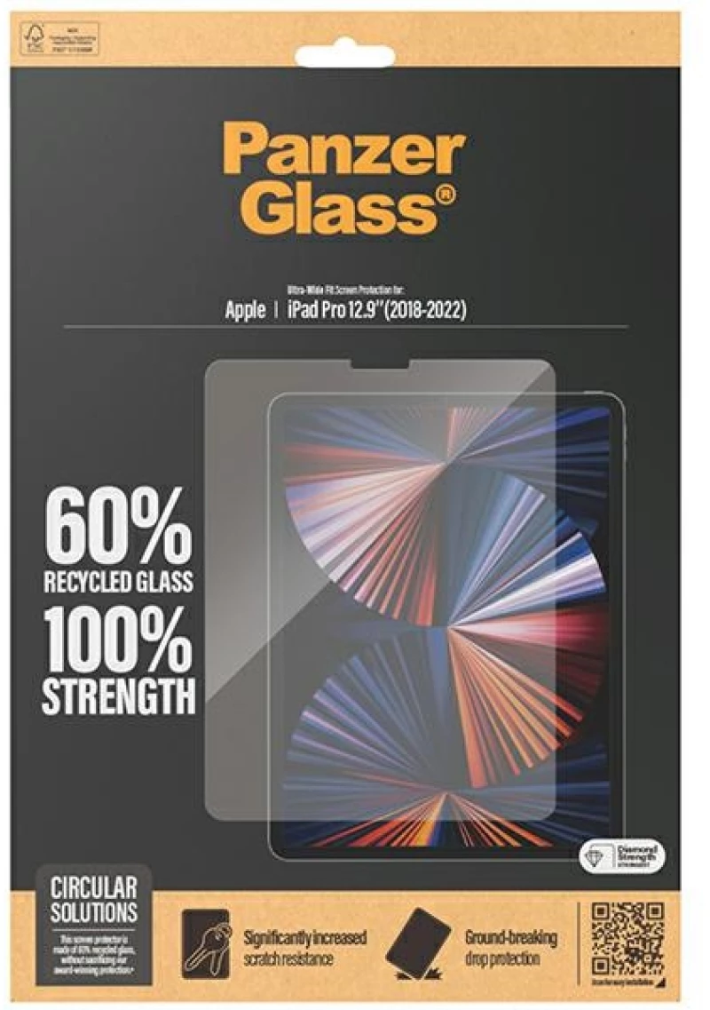 PanzerGlass Ultra-Wide Fit tempered glass for iPad Pro 12.9" 2018-2022