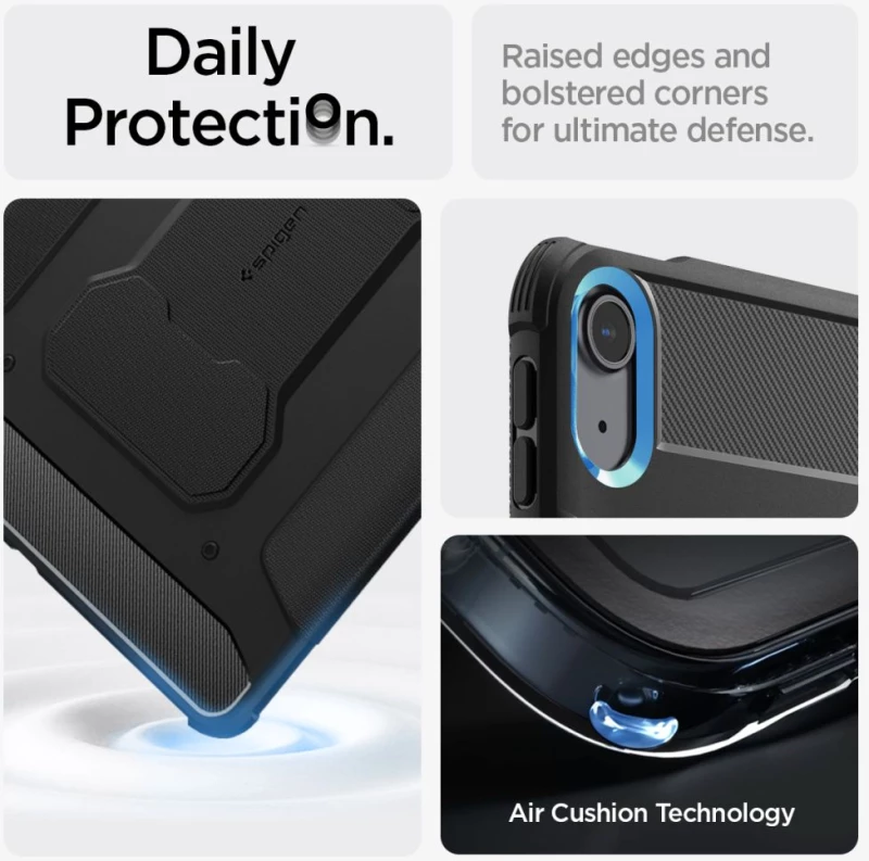 Spigen Rugged Armor Pro iPad Air 13" 2024 Case - Black