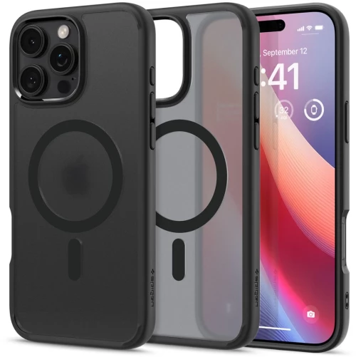Spigen Ultra Hybrid Mag Case with MagSafe for iPhone 16 Pro Max - Black
