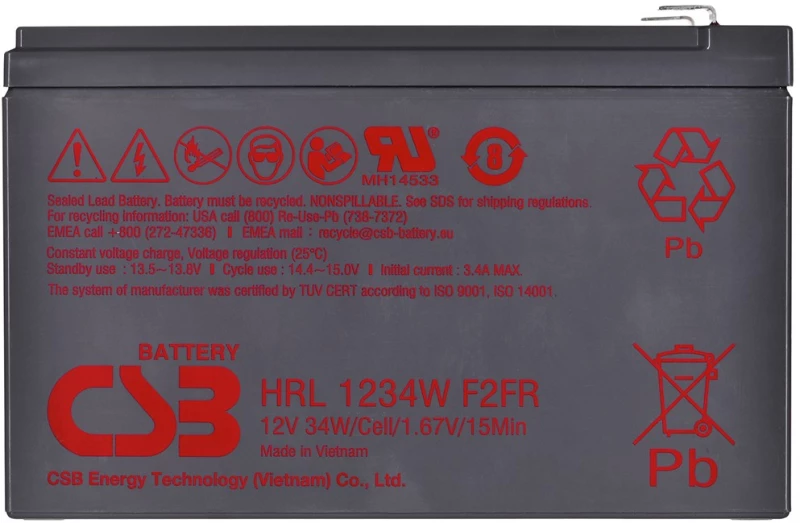 Battery CSB HRL1234WF2FR 12V 9Ah