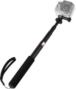 Selfie stick with camera holder
