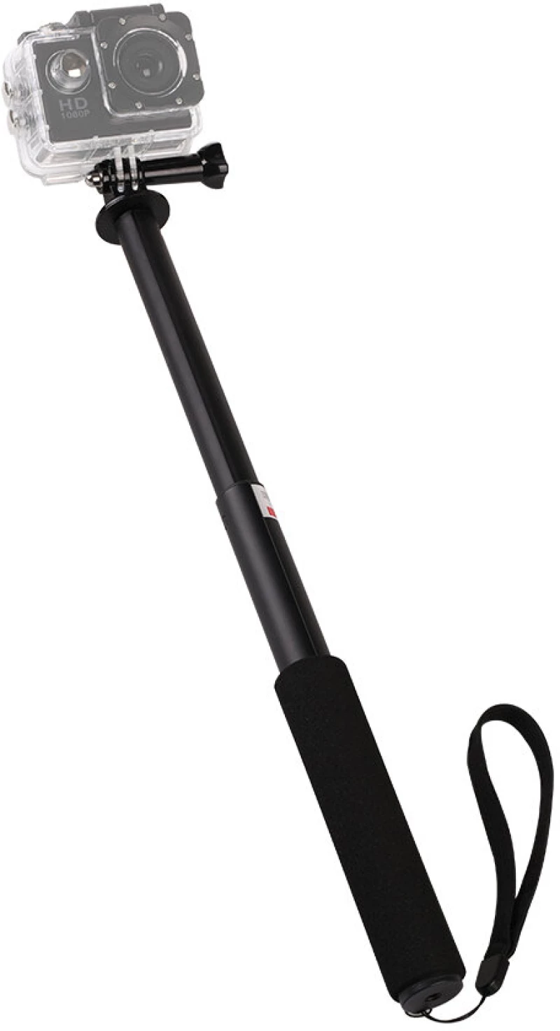 Selfie stick with camera holder