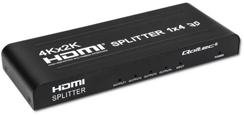 Qoltec 51798 Active HDMI Splitter 4 x HDMI 4K x 2K | 3.4Gb/s