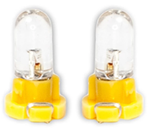 ΛΑΜΠΑΚΙΑ LED T3 12V LED 6.000K ΚΙΤΡΙΝΟ ΦΩΣ 8mm DGA - 2ΤΕΜ.