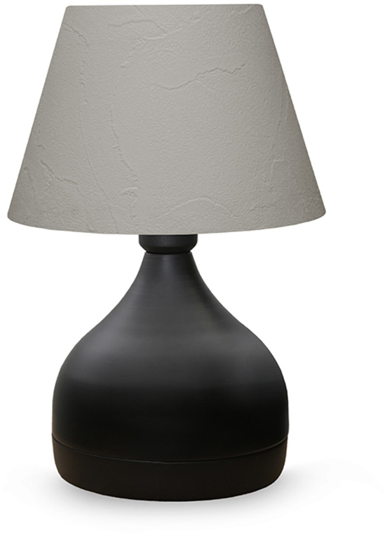 Επιτραπέζιο φωτιστικό PWL-1068  Ε27 μαύρο-γκρι λευκό Φ22x32εκ