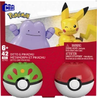 MEGA POKEMON POKEBALL 42 τεμ ΣΕΤ ΤΩΝ 2 - DITTO & PIKACHU (#JCT43)