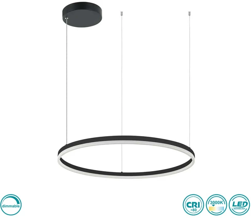 Φωτιστικό Κρεμαστό Zambelis Lights Cristine 20260 Μαύρο Ματ
