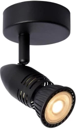 Lucide CARO - Ceiling spotlight - Ø 9 cm - 1xGU10 - Black - 13955/01/30