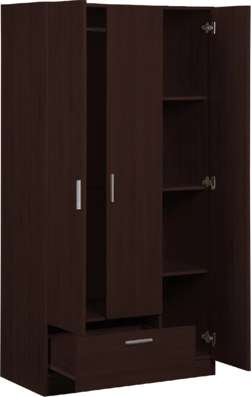 Ντουλάπα Wilson 3DS τρίφυλλη-Wenge