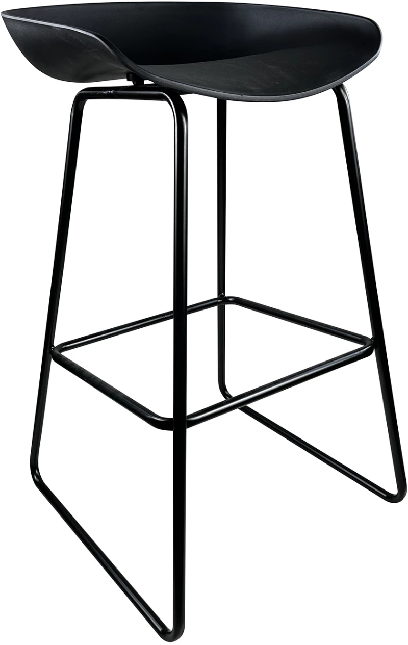 Σκαμπό Bar ArteLibre VICTORY Μαύρο PP/Μέταλλο 43x42x85cm