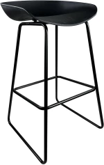 Σκαμπό Bar ArteLibre VICTORY Μαύρο PP/Μέταλλο 43x42x85cm