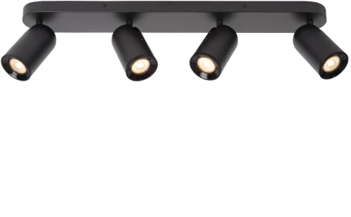 Lucide PUNCH - Ceiling spotlight - 4xGU10 - Black - 13958/04/30